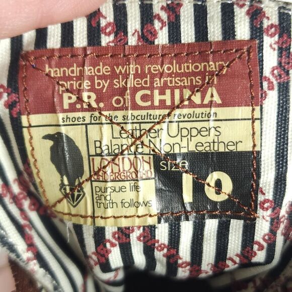 London Underground Women's Vtg US10 Brow Leather Lace Up Chunky Ankle Boots - Picture 11 of 16